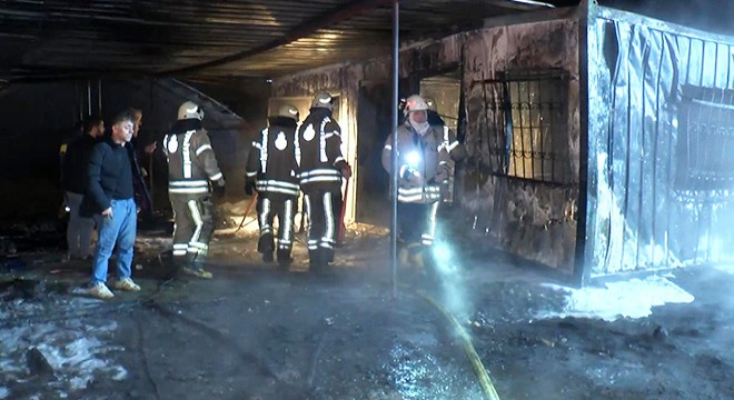 Depoda başlayan alevler seralara sıçradı