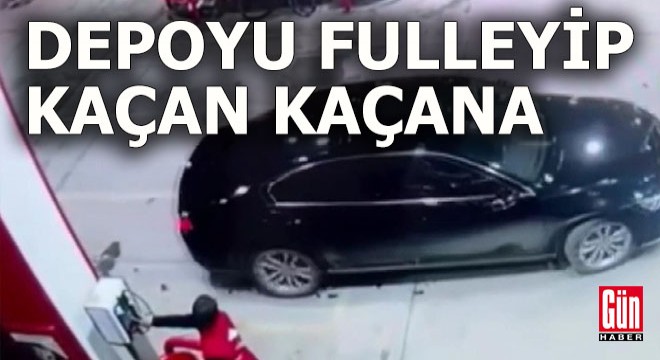 Depoyu fulleyip ödeme yapmadan kaçtı