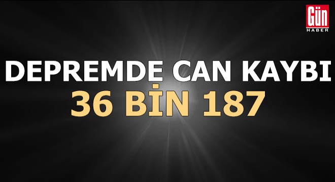 Depremde can kaybı 36 bin 187'ye yükseldi