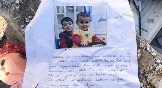 Depremde ölen kardeşlerin enkazdan anı defteri çıktı