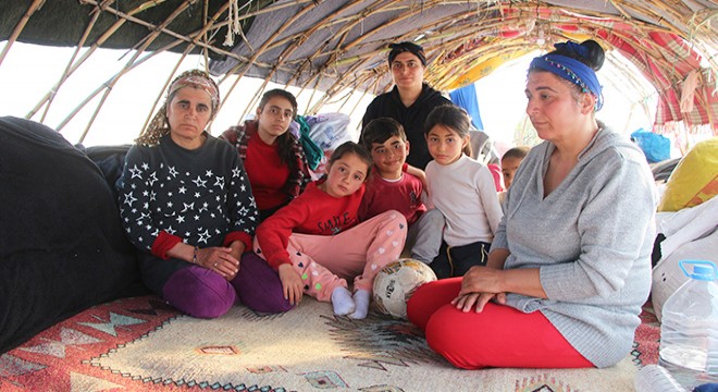 Depremzede aile, sebze serasında kalıyor
