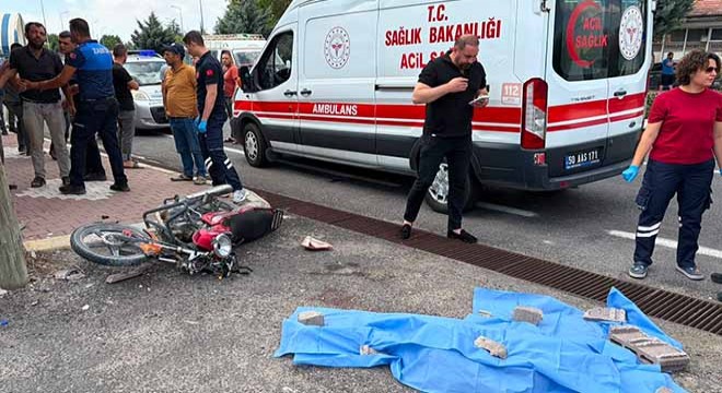 Devrilen motosikletin 14 yaşındaki sürücüsü öldü