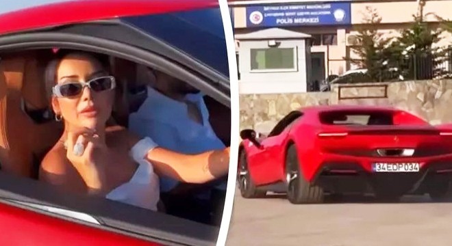 Dilan Polat ve Engin Polat'ın Ferrari'sinden oldu