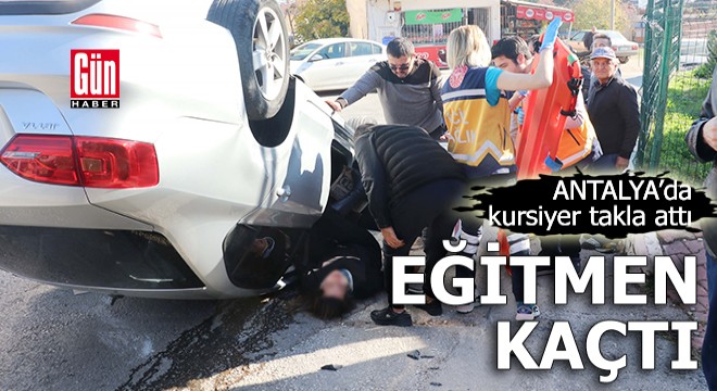 Direksiyon dersinde kaza yaptı; eğitmen kaçtı