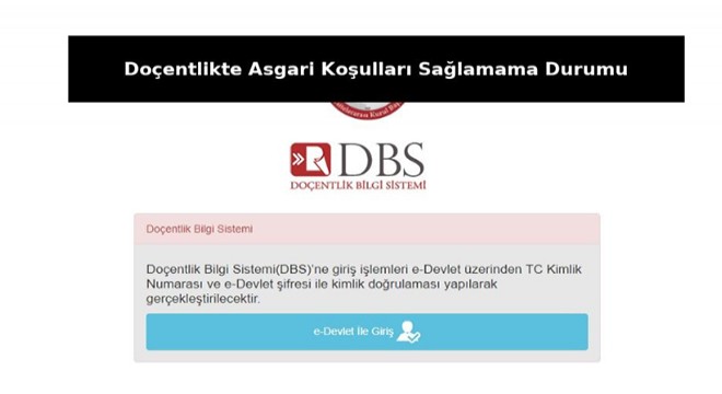 Doçentlikte Asgari Koşulları Sağlamama Durumu