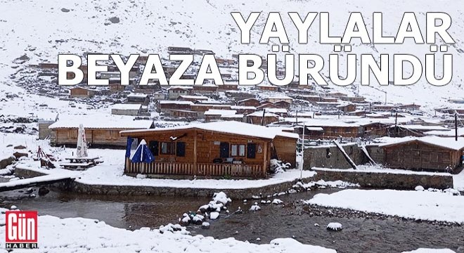 Doğu Karadeniz de yaylalar beyaza büründü