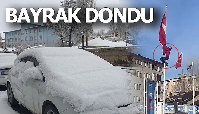 Donan bayrağı düzeltti
