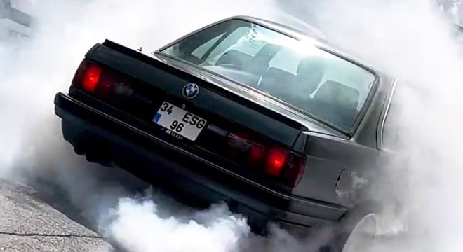 Drift yapan sürücüye 9 bin 125 lira ceza