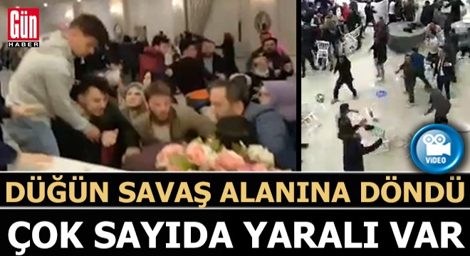 Düğün savaş alanına döndü! O anlar kamerada