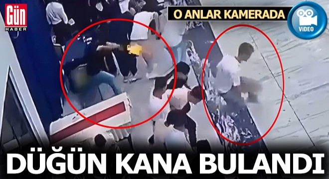 Düğün salonunda silahlı saldırı anı kamerada