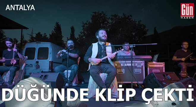 Düğünde sahne alıp klip çekti