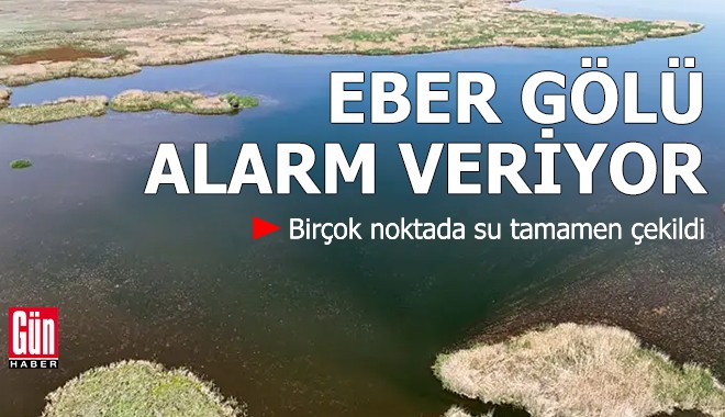 Eber Gölü alarm veriyor: Birçok noktada su tamamen çekildi