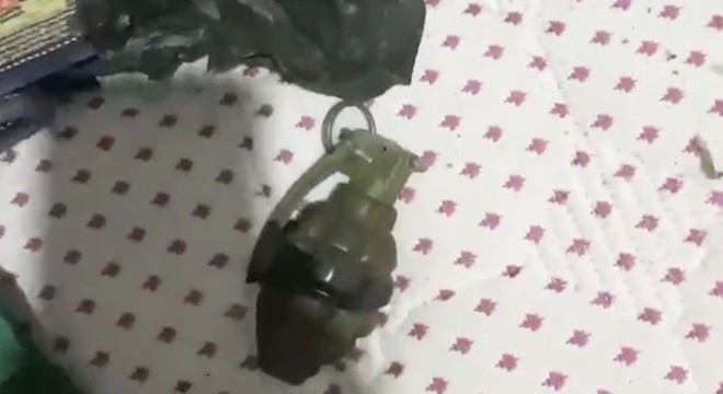Elektrikli süpürgeden el bombası çıktı