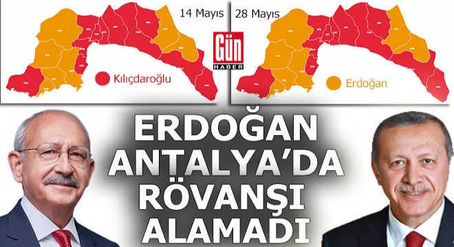 Erdoğan Antalya da rövanşı da alamadı