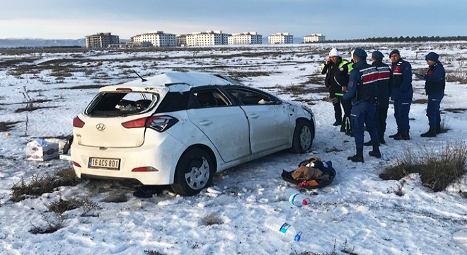 Ereğli de otomobil takla attı: 1 yaralı