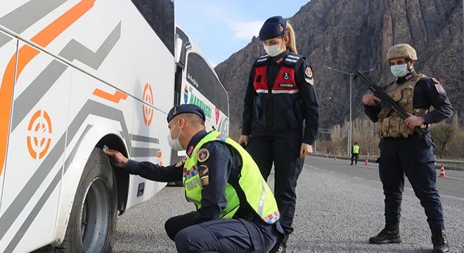 Erzurum'da kış lastiği denetimi