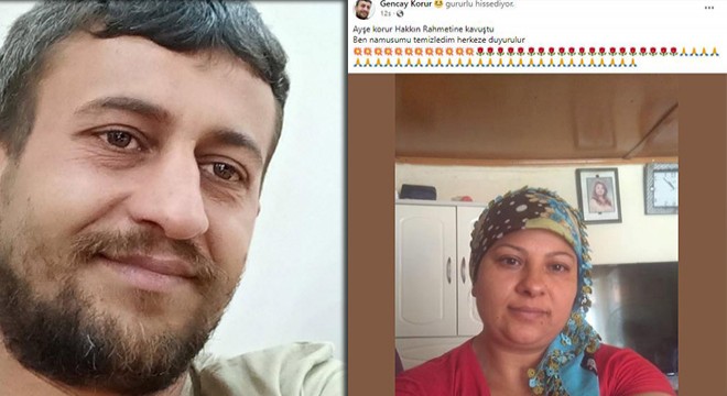 Eşini öldürüp, 'gururlu hissediyor' paylaşımıyla duyurdu
