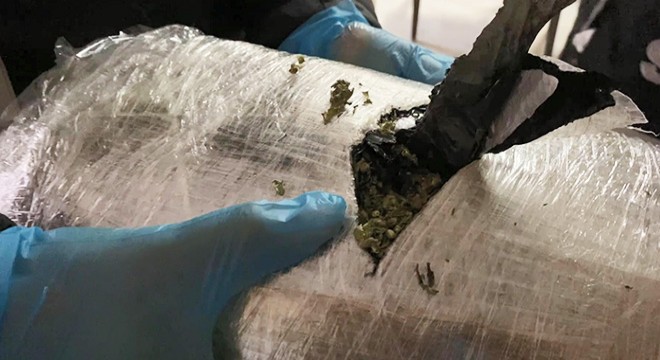 Evden eve nakliye kamyonunda 69 kilo esrar ele geçti