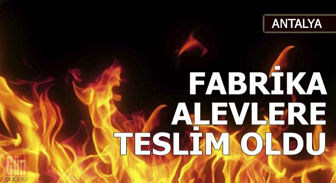 Fabrika alevlere teslim oldu