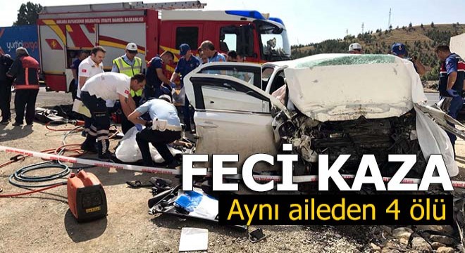 Faci kaza: Aynı aileden 4 ölü
