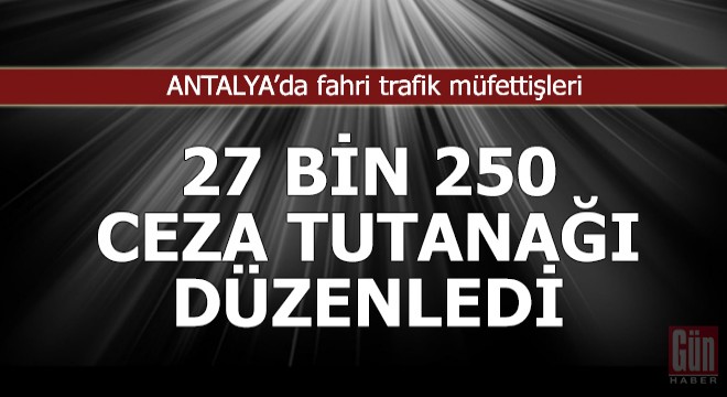 Fahri trafik müfettişleri 27 bin 250 ceza tutanağı düzenledi