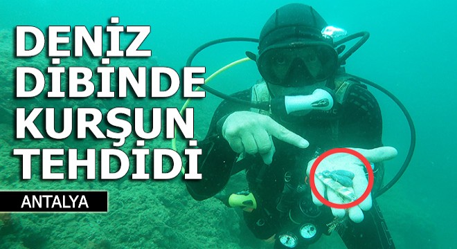 Falezlerde deniz dibinde kurşun tehdidi