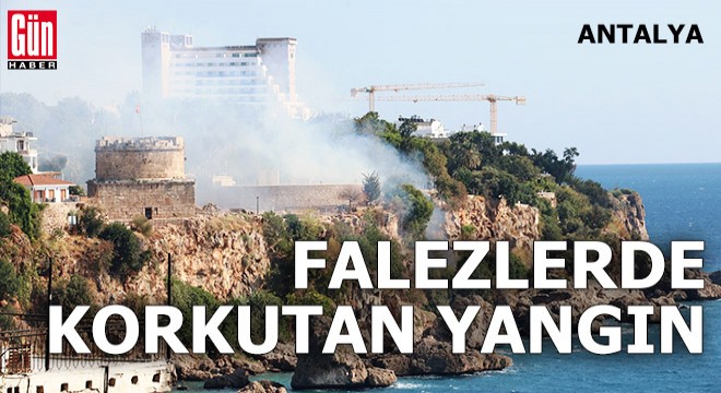 Falezlerde korkutan yangın