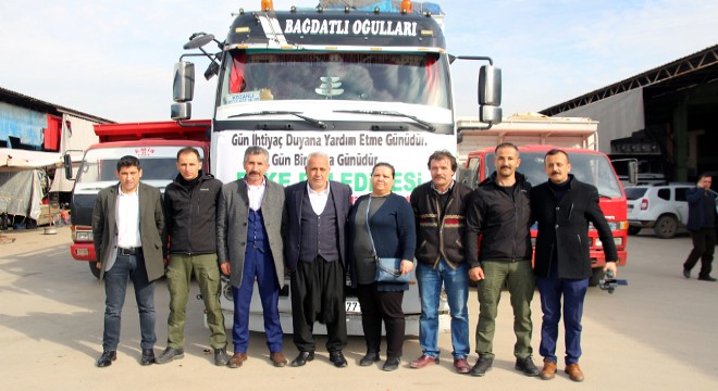 Feke'den depremzedelere 35 ton yaş sebze meyve