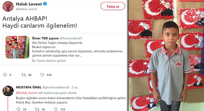 Ferhat için Haluk Levent çağrı yaptı, rektör karşılık verdi