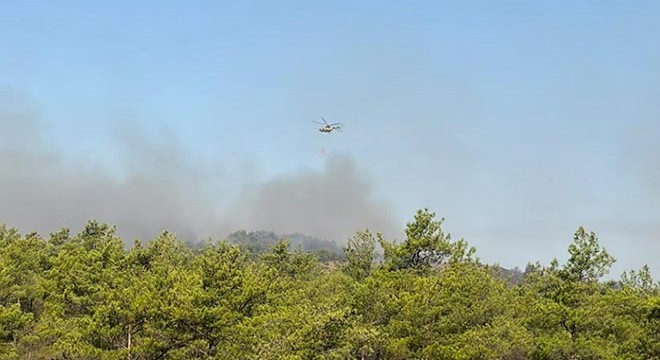 Fethiye'deki orman yangınının enerjisi düşürüldü