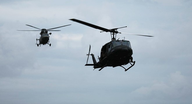 Askeri helikopter düştü