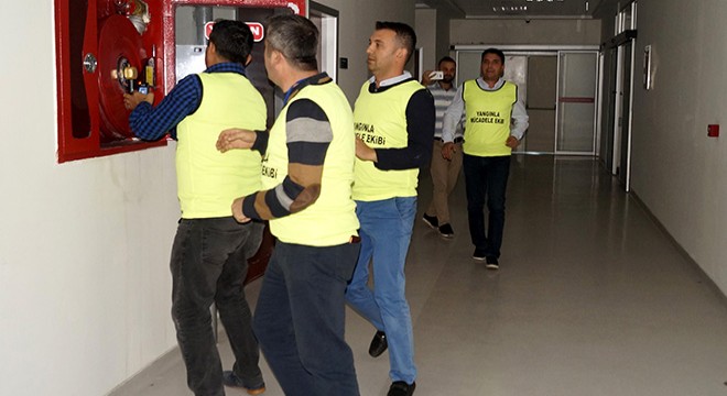 Finike DH'de yangın tatbikatı