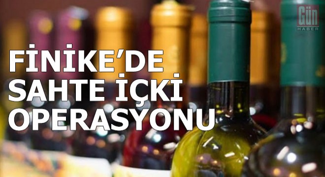 Finike'de sahte içki operasyonu