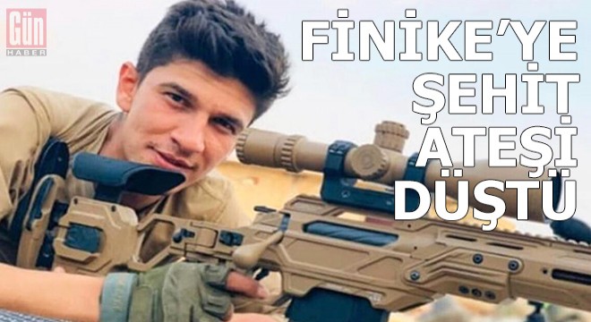 Finike ye şehit ateşi düştü