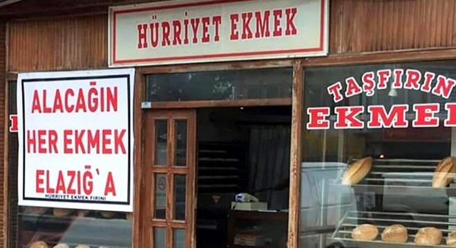 Fırıncı, bir günlük gelirini depremzedelere bağışladı
