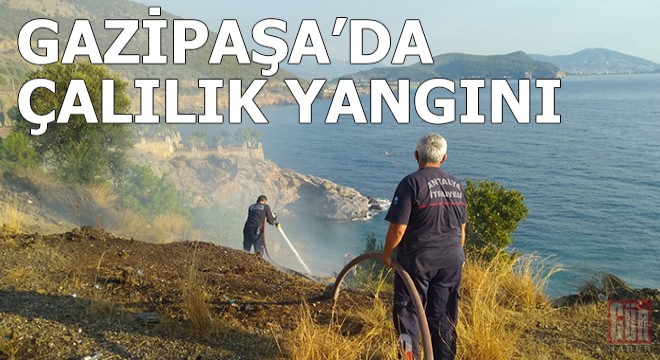 Gazipaşa'da çalılık yangını