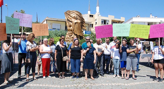 Gazipaşa'da çocuk istismarı protestosu