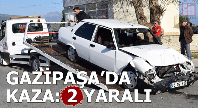 Gazipaşa'da kaza: 2 yaralı