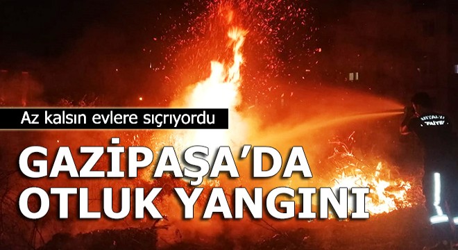 Gazipaşa'da otluk yangını