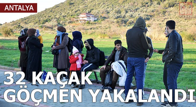 Gazipaşa da seralarda saklanan 32 kaçak göçmen yakalandı