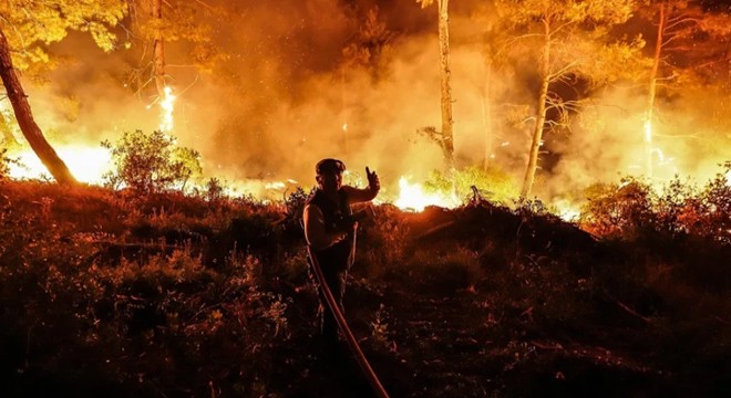 Çanakkale deki orman yangını 2 nci gününde