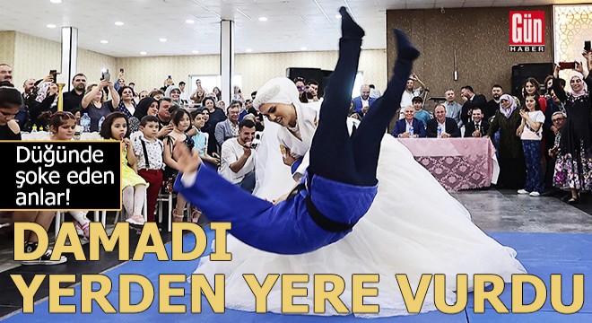 Gelin, nikahta damadı yerden yere vurdu