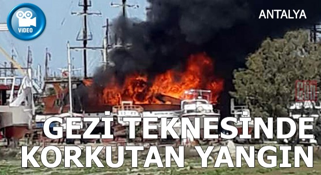 İki gezi teknesinde korkutan yangın