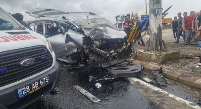 Giresun'da kaza: 3 ölü, 1 yaralı