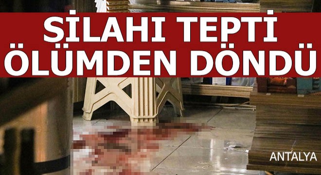 Göğsüne dayadığı pompalı tepince ölümden döndü