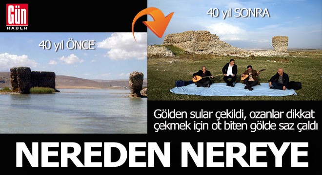 Göl kuruyan bölgesi tarım alanı oldu