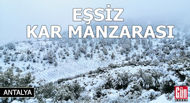Gömbe Yaylası'nda eşsiz kar manzarası