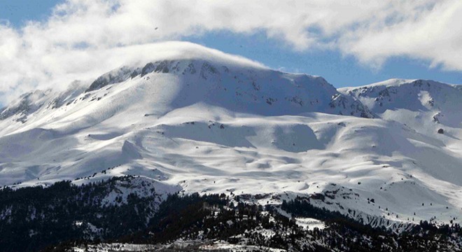 Gömbe Yaylası'nda kar manzaraları