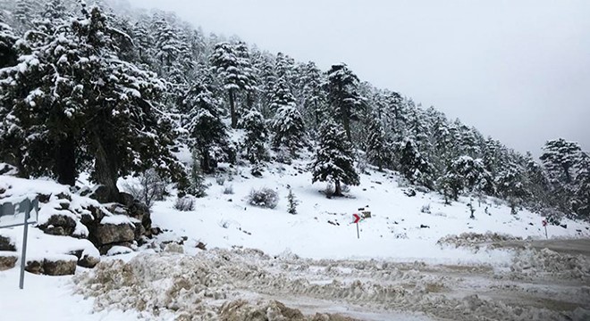 Gömbe Yaylası'nda kar sevinci
