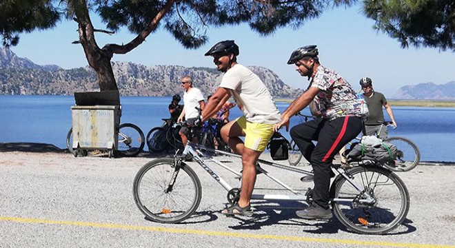 Görme engelli bisikletçiler, Ortaca'da kampta